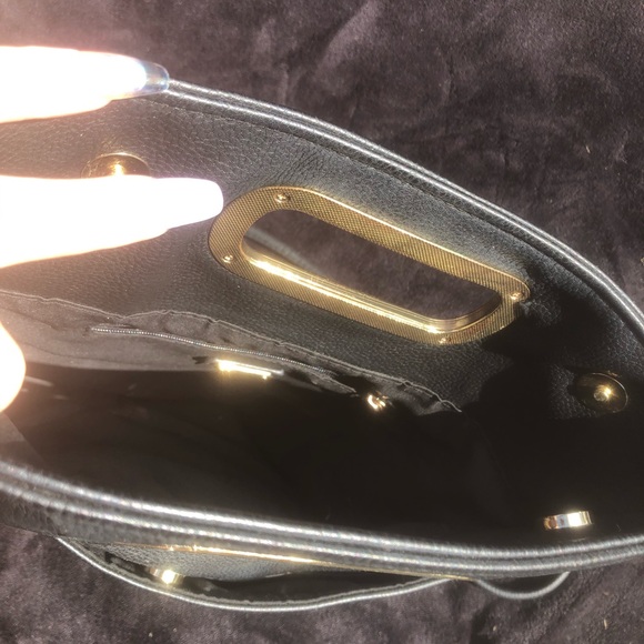 ALDO Clutch Faux Leather Bag, Black Crossbody Clutch - Picture 4 of 5